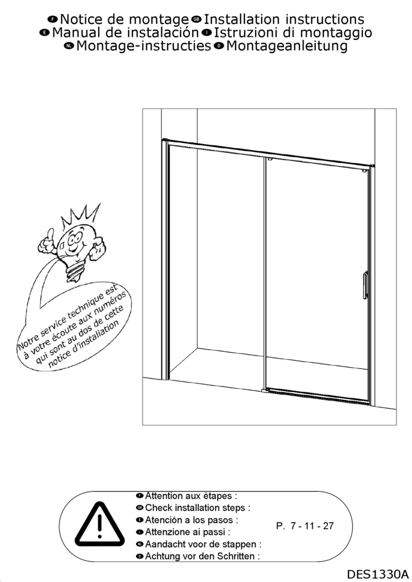 Kinedo SMART DESIGN C+F installation instructions