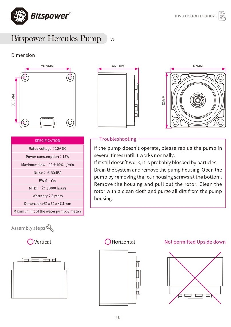 Bitspower Hercules Pump V3 instruction manual Bitspower Hercules Pump V3 instruction manual