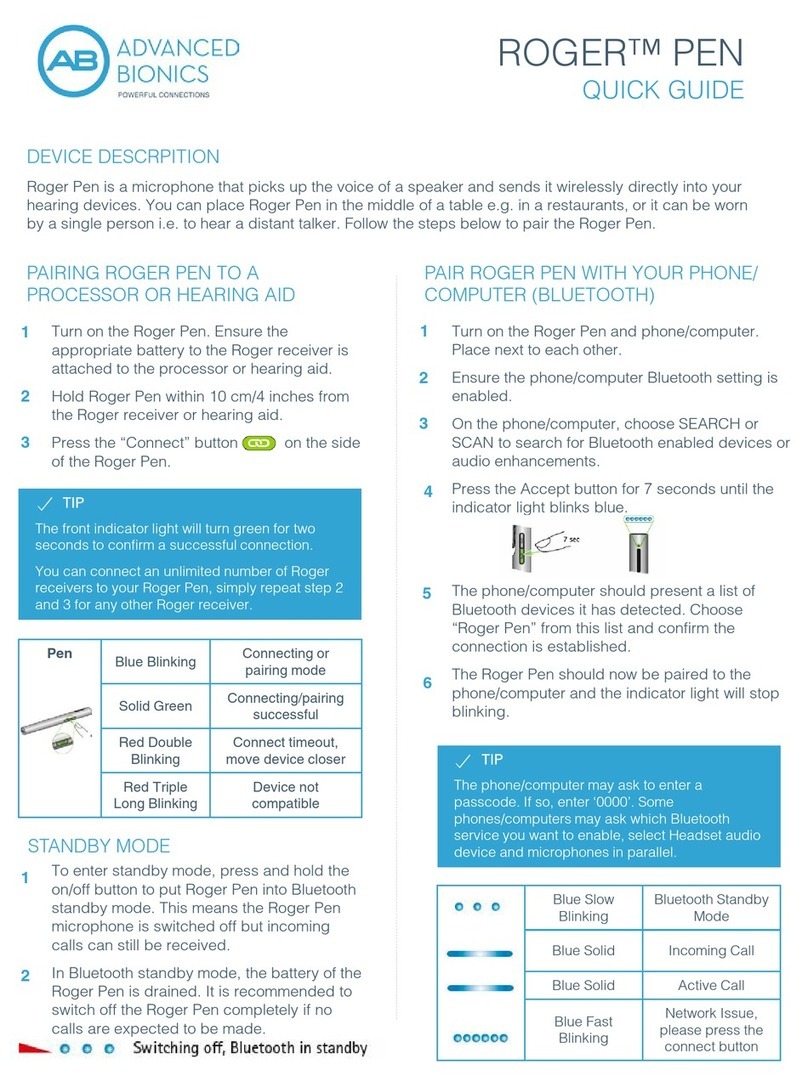 Advanced Bionics ROGER PEN quick guide