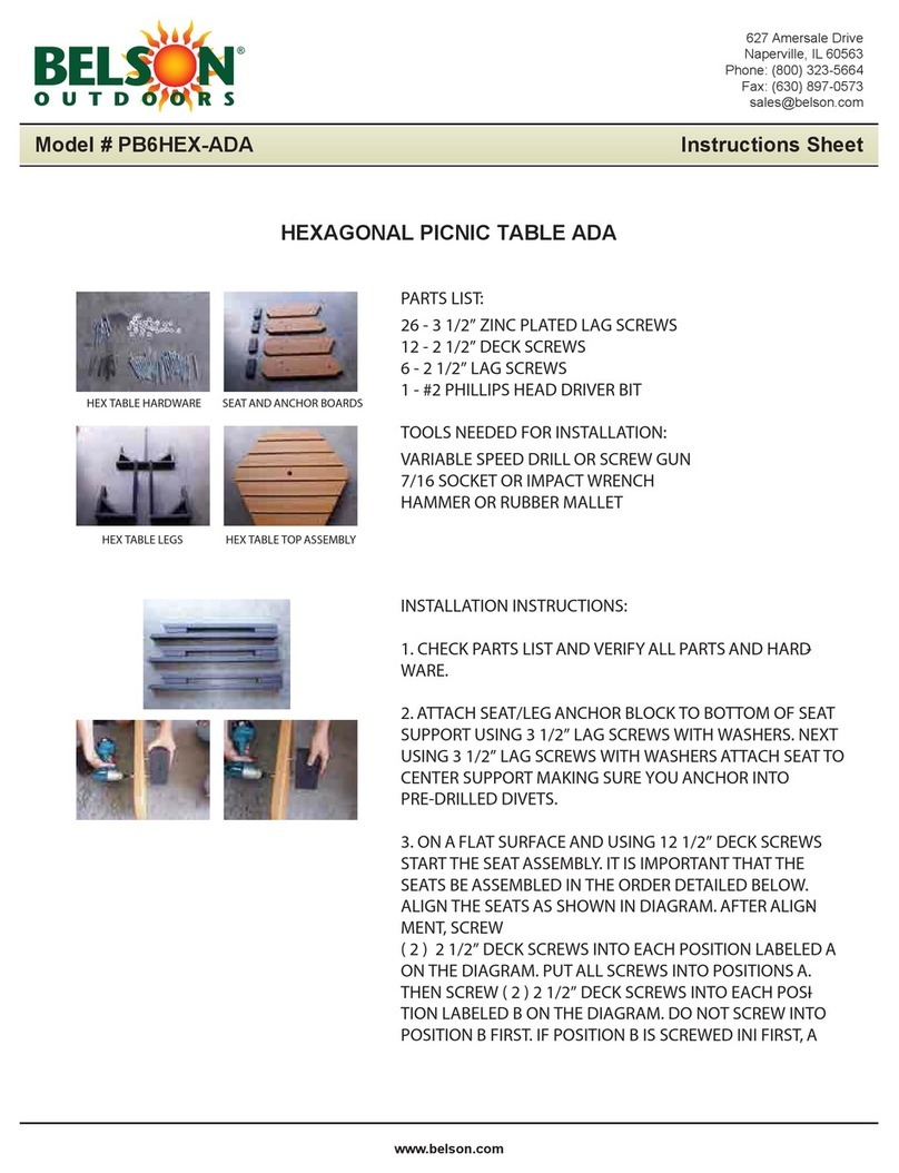 Belson PB6HEX-ADA instruction sheet Belson PB6HEX-ADA instruction sheet
