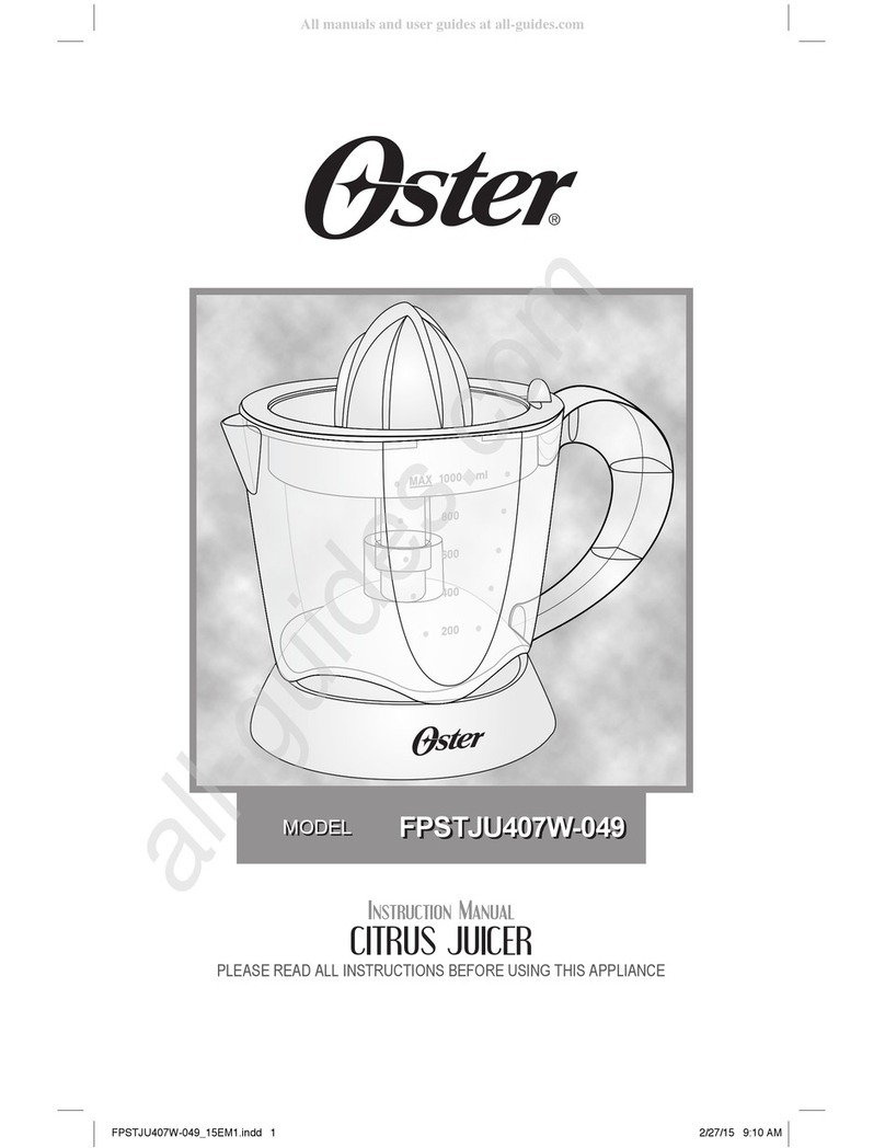 Oster FPSTJU407W-049 User manual
