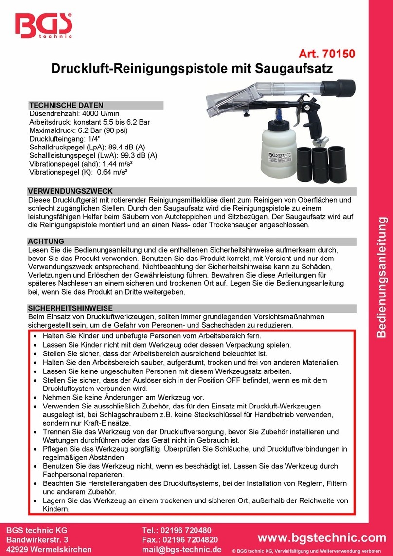 BGS technic BGS 70150 manual