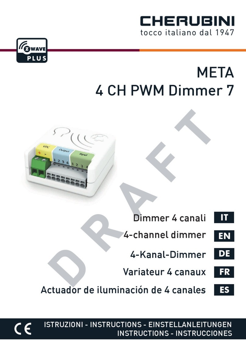 CHERUBINI META 4 CH PWM DIMMER 7 instructions