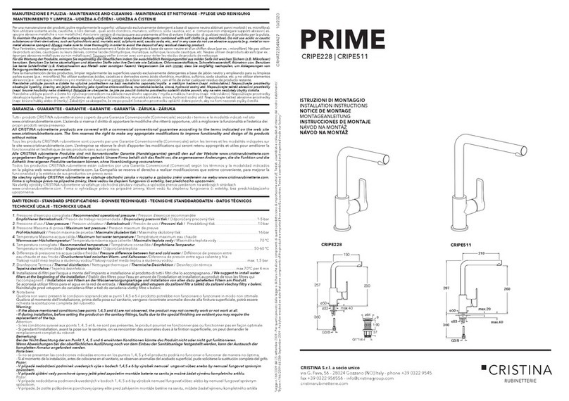 CRISTINA PRIME CRIPE228 User manual