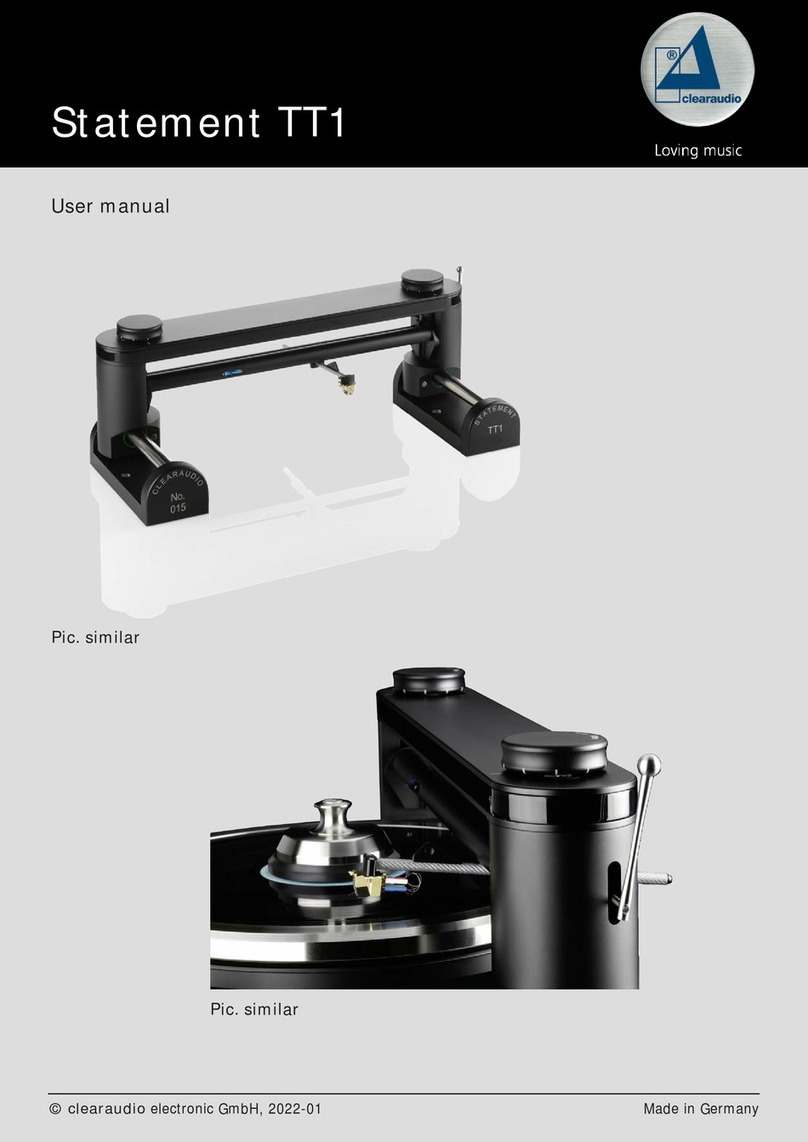 Clearaudio Statement TT1 User manual