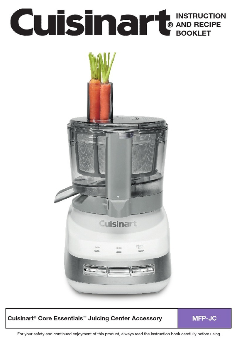 Cuisinart Core Essentials MFP-JC Service manual