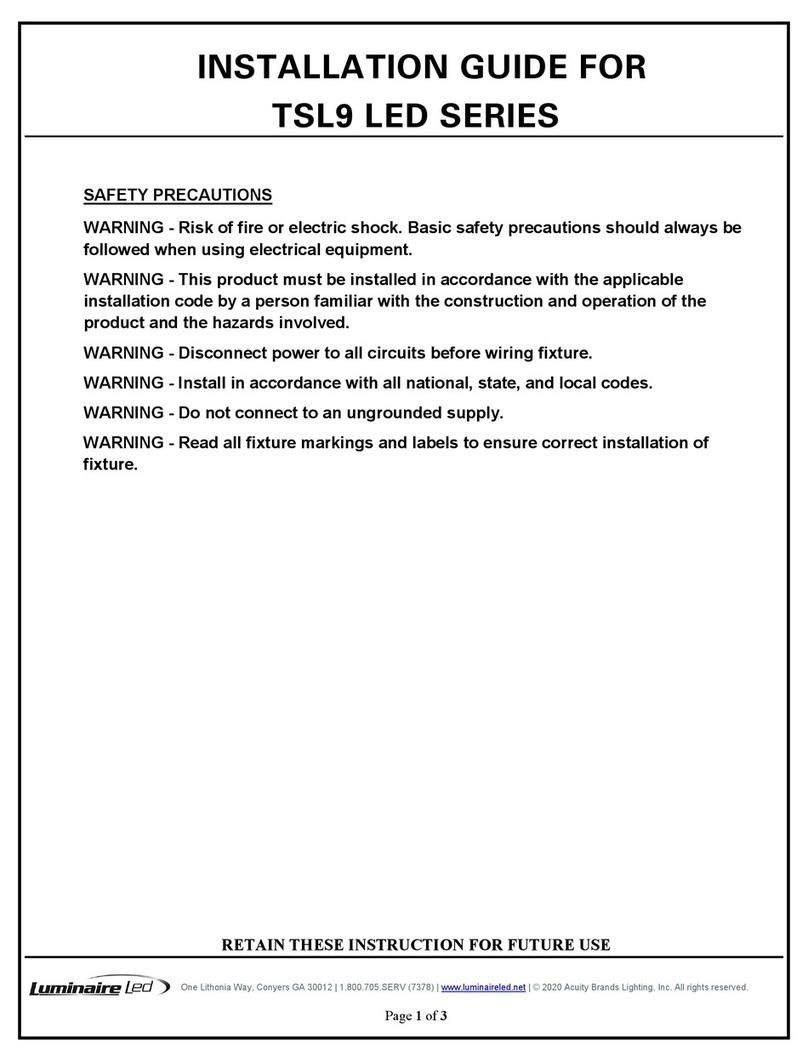 Luminaire led TSL9 LED Series User manual
