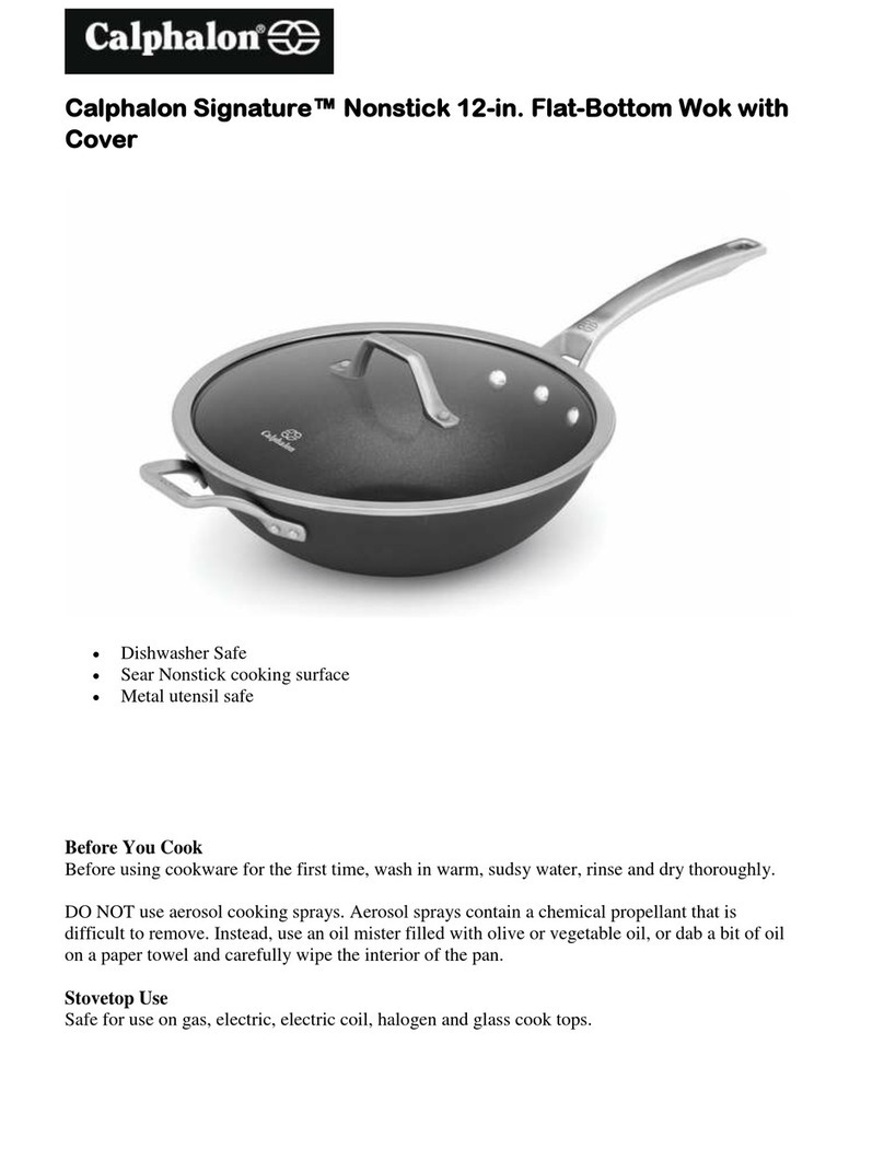 Calphalon Signature Nonstick 12-in quick start guide