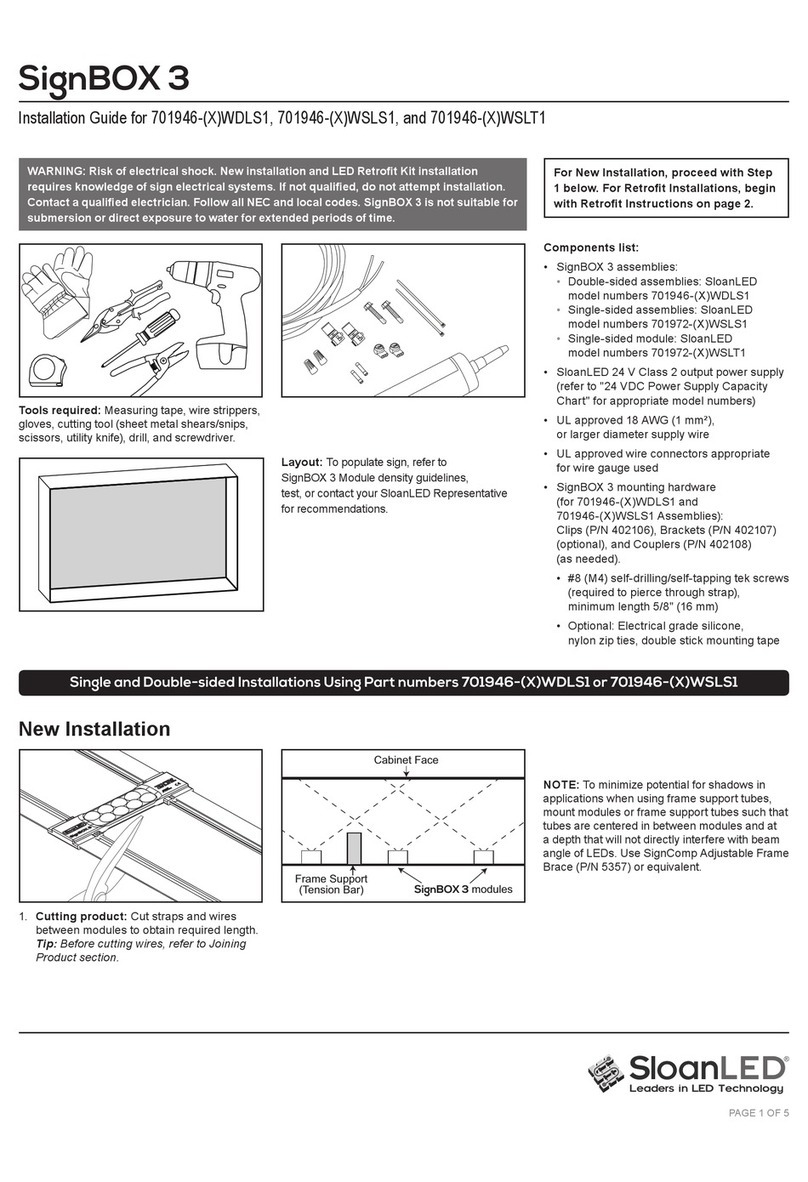 SloanLED SignBOX 3 User manual