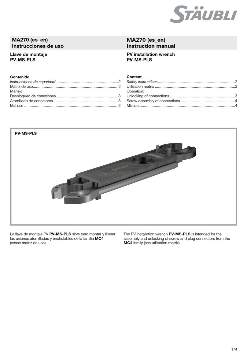 Staubli PV-MS-PLS/1 instruction manual