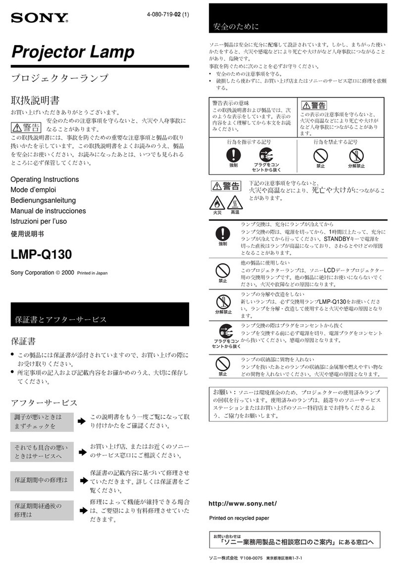 Sony LMP-Q130 operating instructions