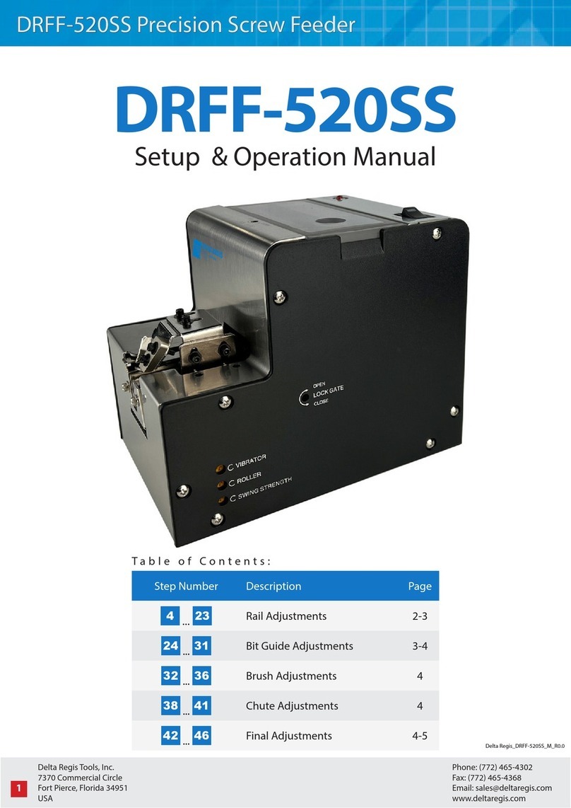 Delta Regis DRFF-520SS Setup & operation manual