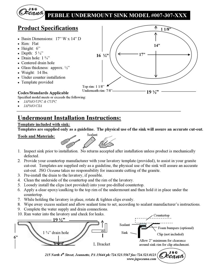 JSG Oceana 007-307 Series quick guide