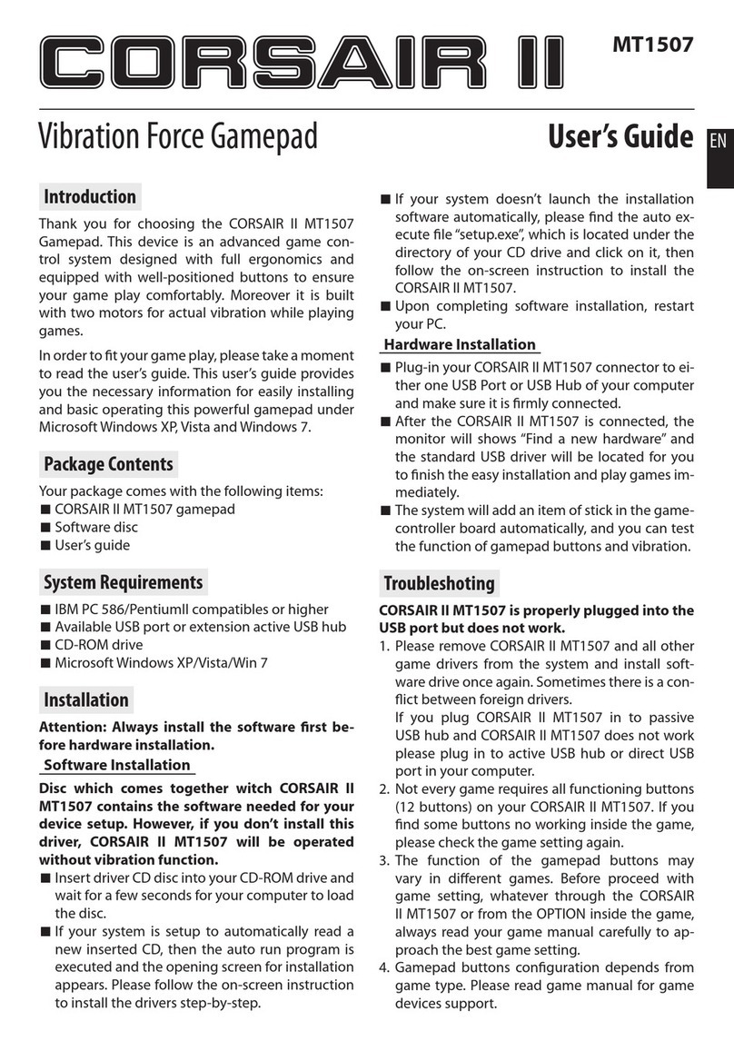 MediaTech CORSAIR II MT1507 user guide