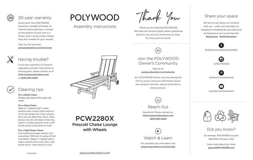 Polywood PCW2280X Assembly instructions