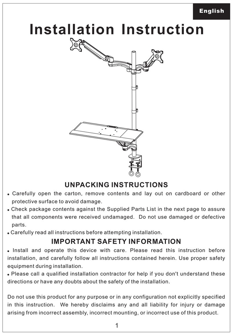 Display Mount Pro SSW 002 installation instructions