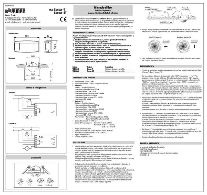 Vemer Sensor-T user manual