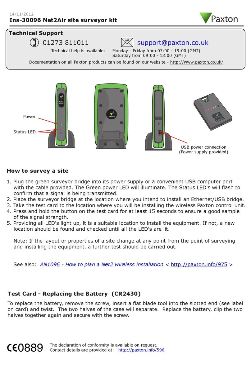 Paxton Net2Air quick guide