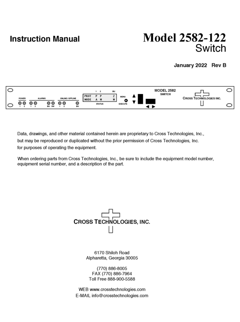 Cross Technologies 2582-122 instruction manual Cross Technologies 2582-122 instruction manual