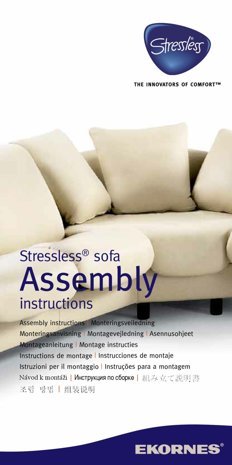 Ekornes Stressless sofa Assembly instructions Ekornes Stressless sofa Assembly instructions