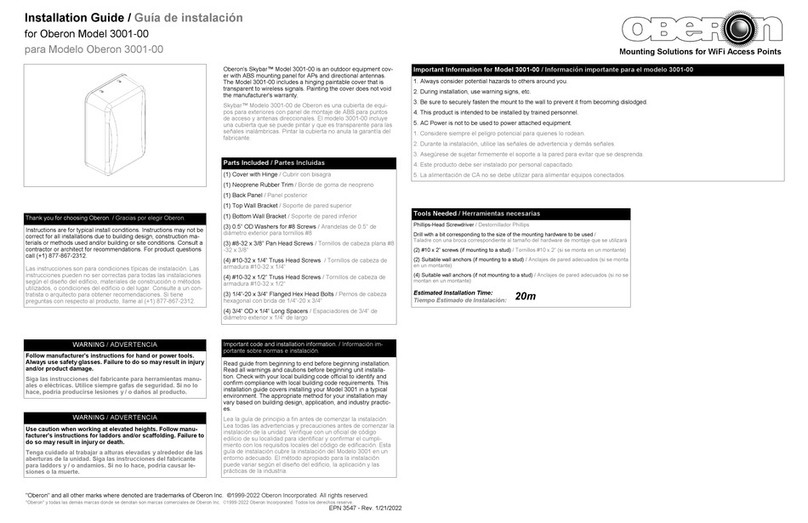 OBERON 3001-00 installation guide