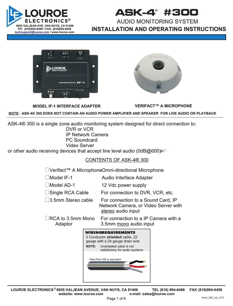 Louroe Electronics ASK-4 300 Service manual