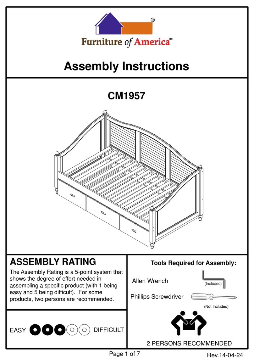 Furniture of America CM1957 Assembly instructions