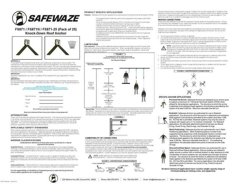 SafeWaze FS871 manual
