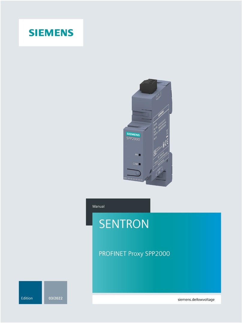 Siemens SENTRON PROFINET Proxy SPP2000 User manual