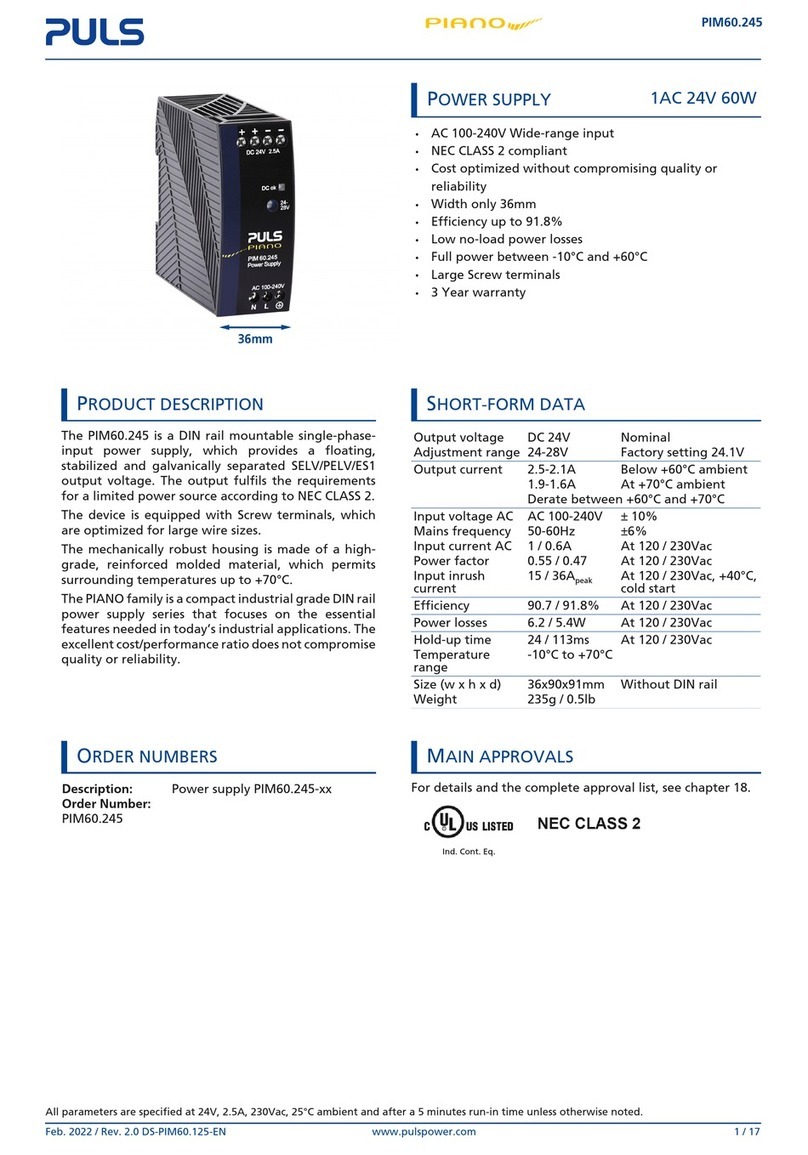 Puls Piano PIM60.245 User manual