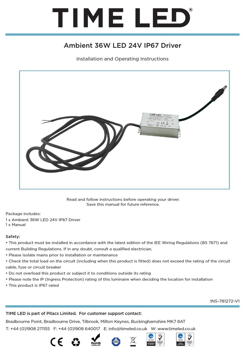 TIME LED 781272 Installation and operating instructions