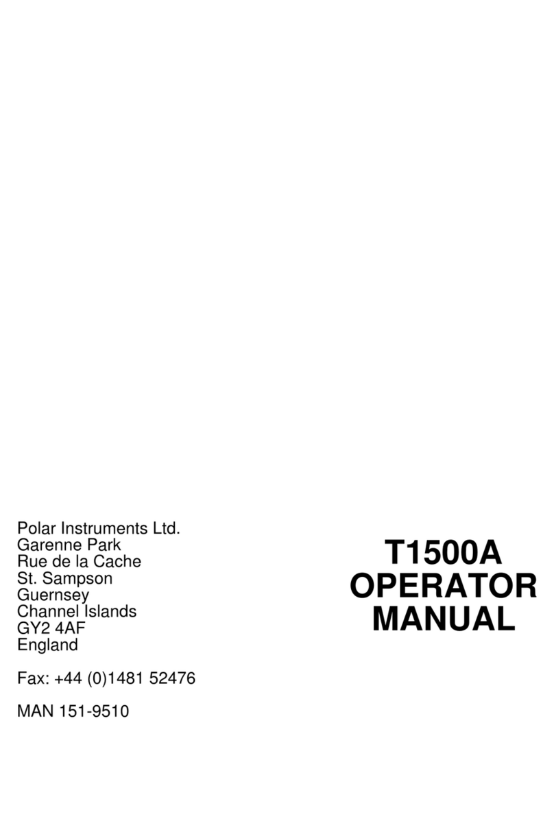 Polar Instruments T1500A Operator's manual