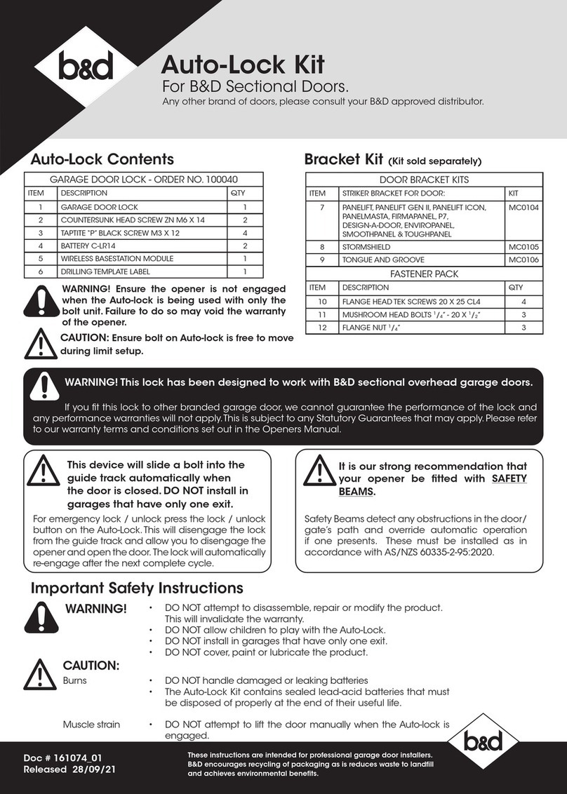 B&D Auto-Lock Kit installation instructions