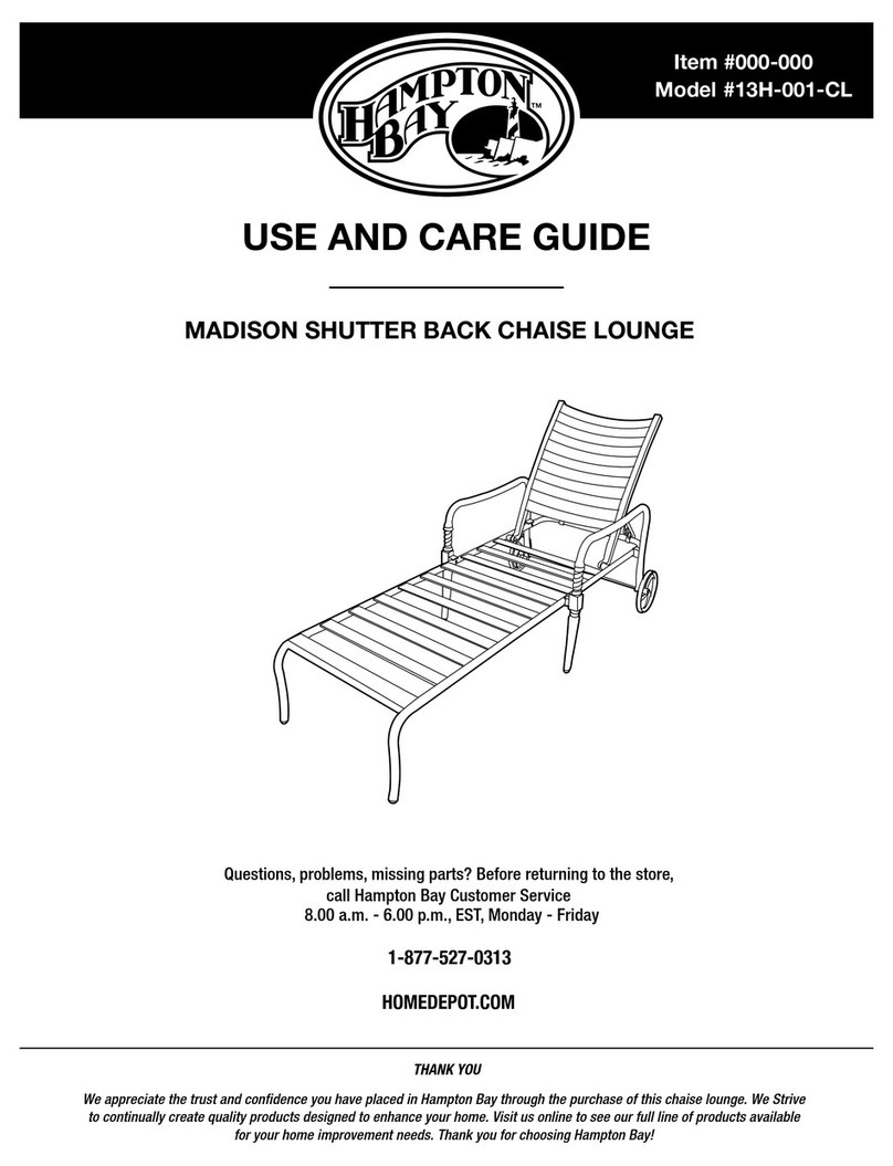 HAMPTON BAY MADISON SHUTTER 13H-001-CL Use and care guide