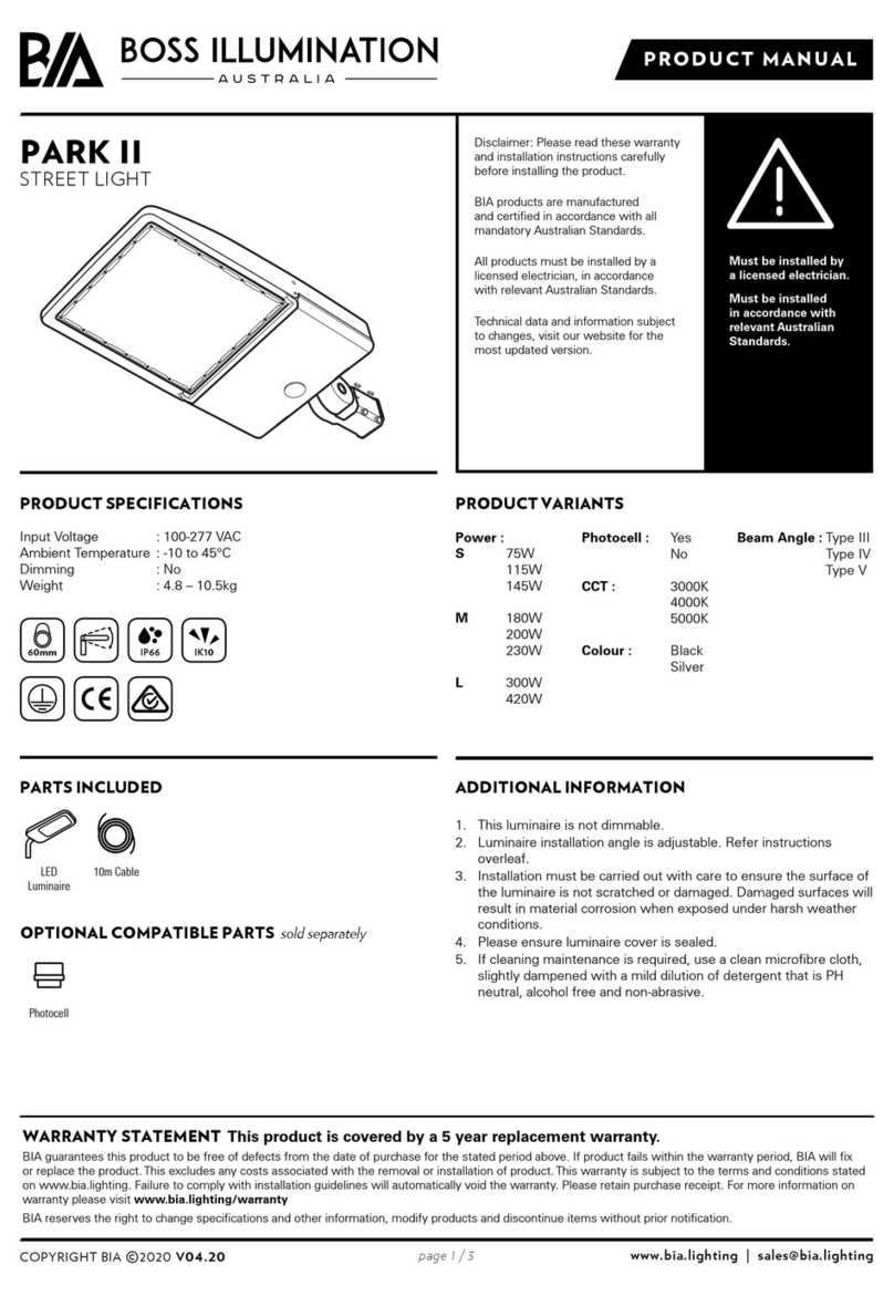 BOSS ILLUMINATION PARK II product manual