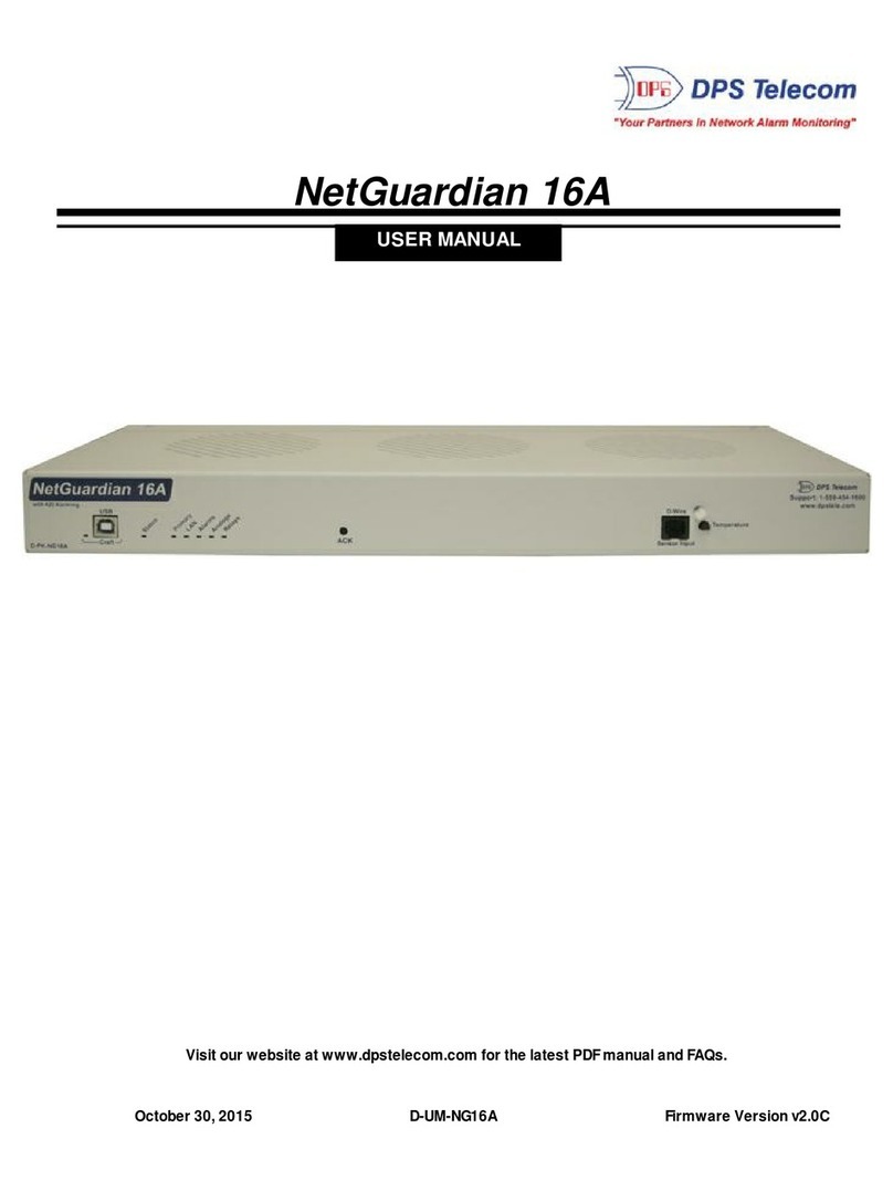 DPS Telecom NetGuardian 16A User manual DPS Telecom NetGuardian 16A User manual