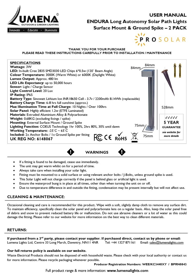 Lumena PROSOLAR ENDURA User manual