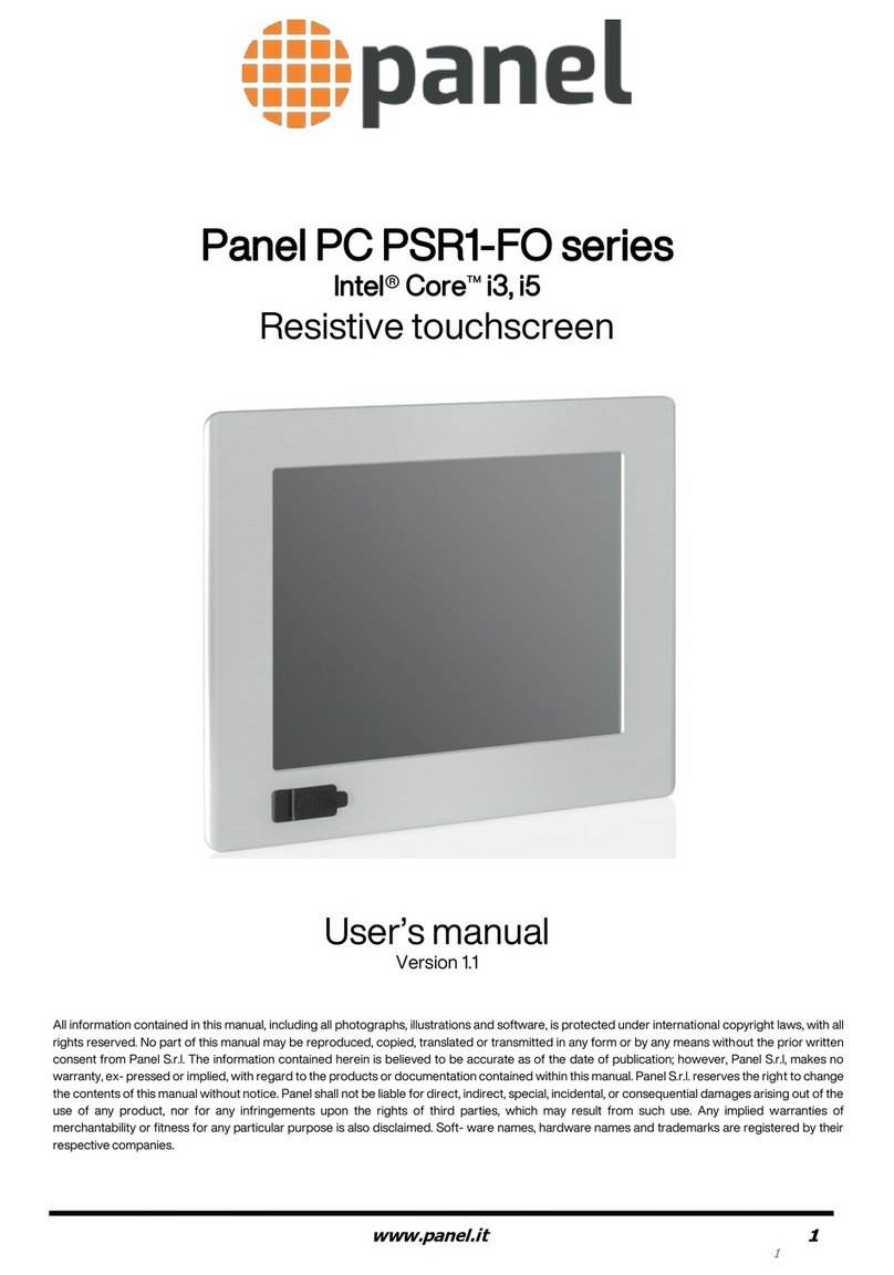 panel PSR1-FO Series User manual panel PSR1-FO Series User manual