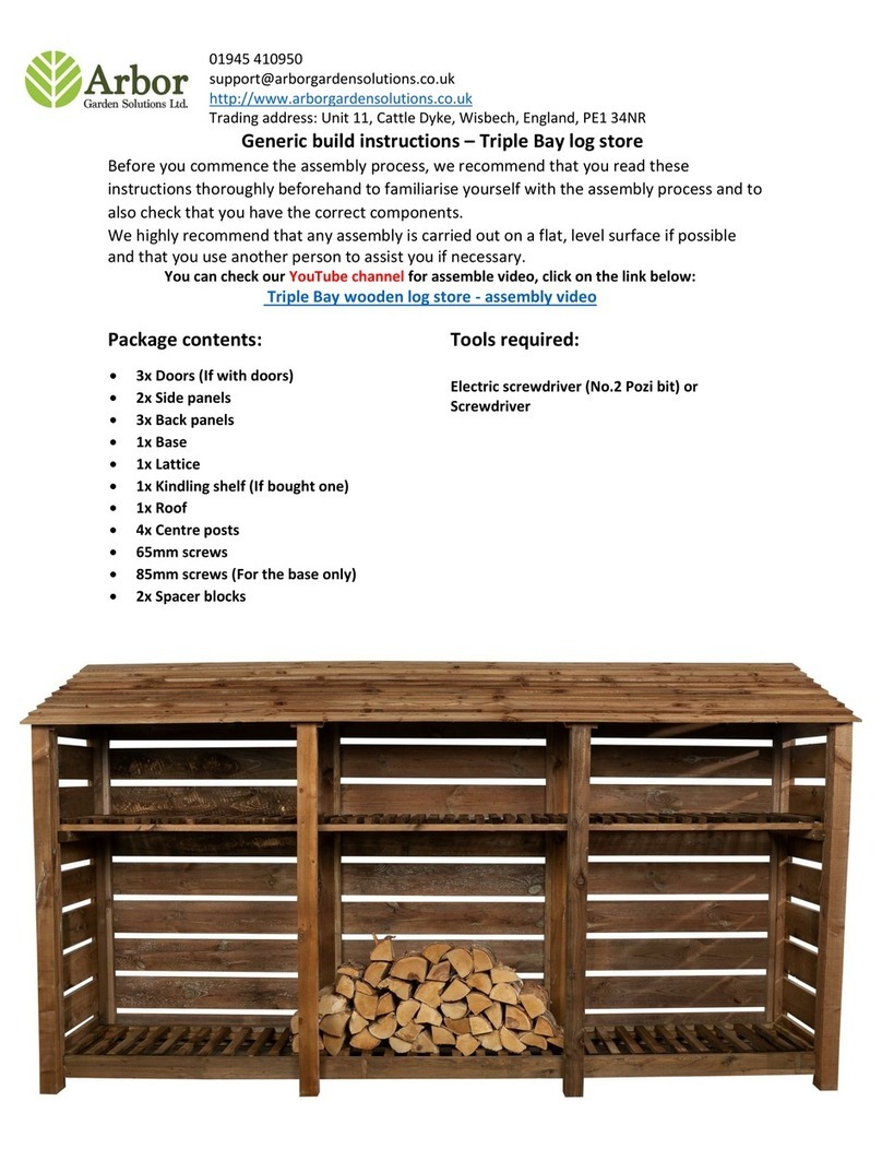 Arbor Technology Triple Bay Log Store Build instructions Arbor Technology Triple Bay Log Store Build instructions