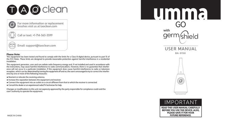 Tao Clean umma GO germ shield BA-0150 user manual