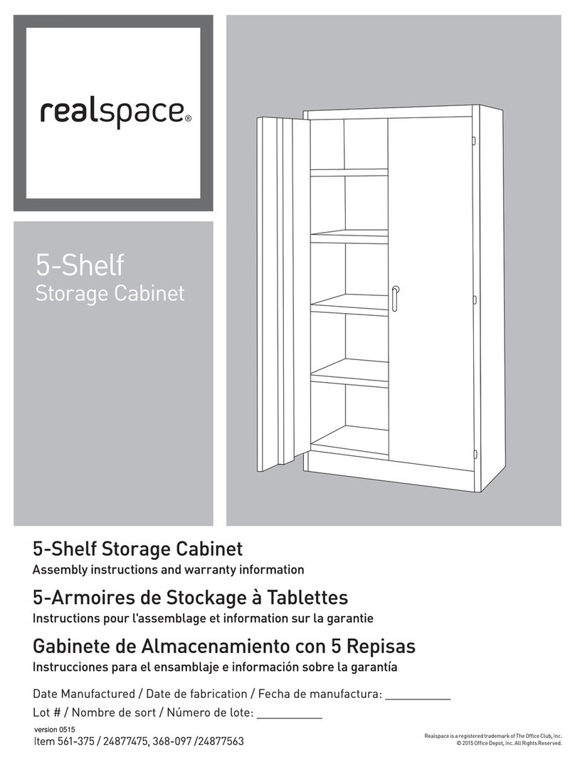 realspace 563-375 Assembly instructions and warranty information