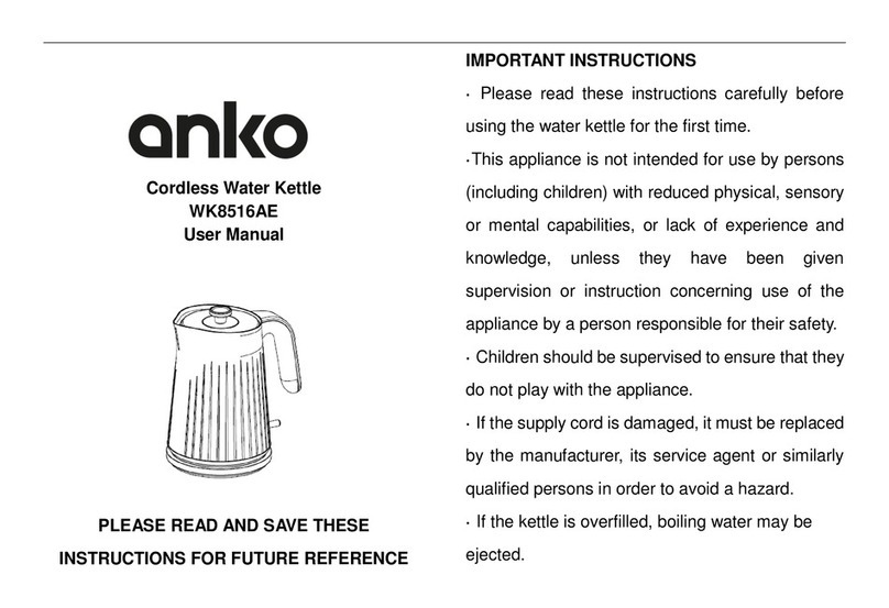 anko WK8516AE user manual