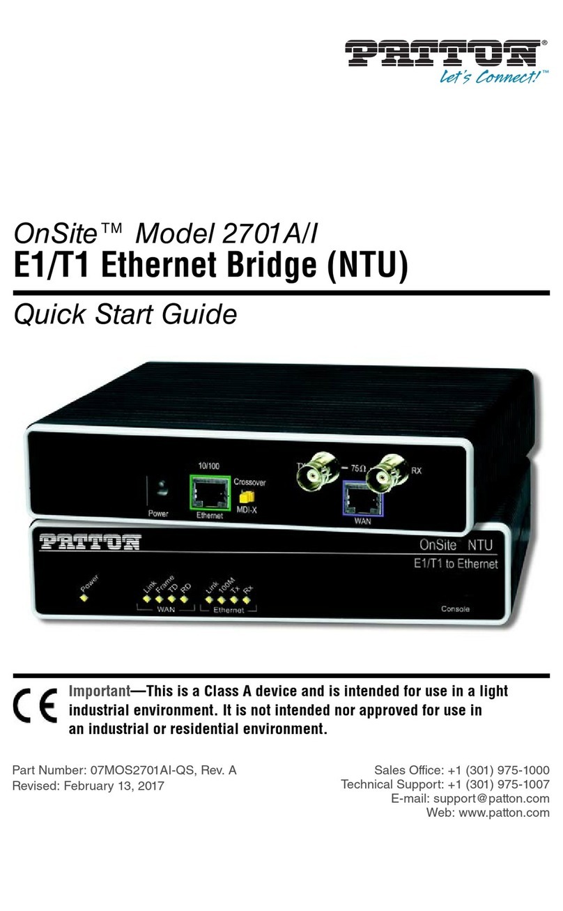 Patton OnSite 2701A/I User manual
