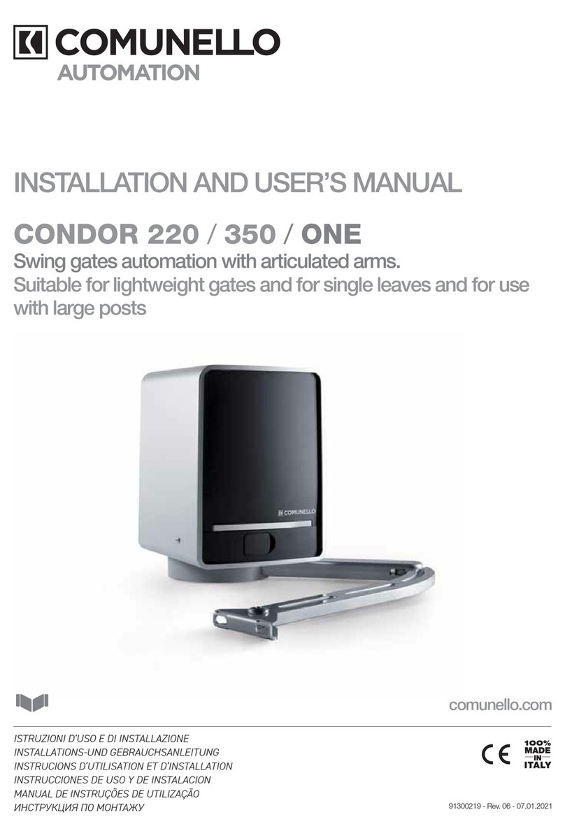 Comunello Automation CONDOR 220 User manual