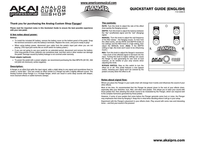 Akai Flanger User manual