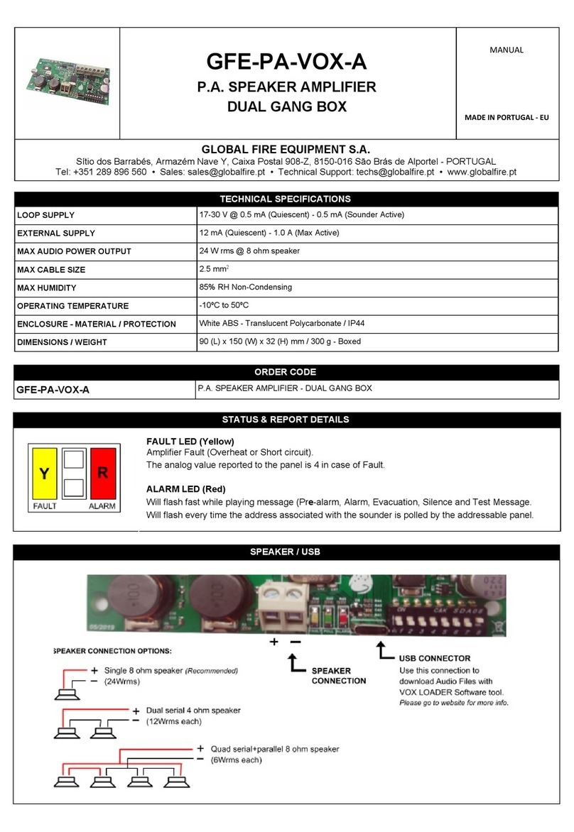 Global Fire Equipment GFE-PA-VOX-A manual