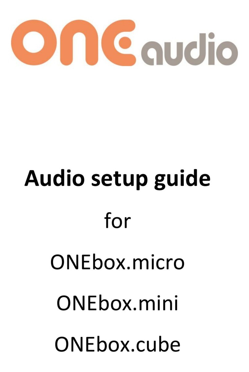 One Audio ONEbox.micro Audio setup guide