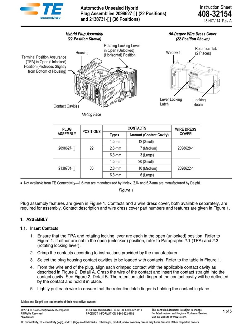 TE Connectivity 2098627 instruction sheet TE Connectivity 2098627 instruction sheet
