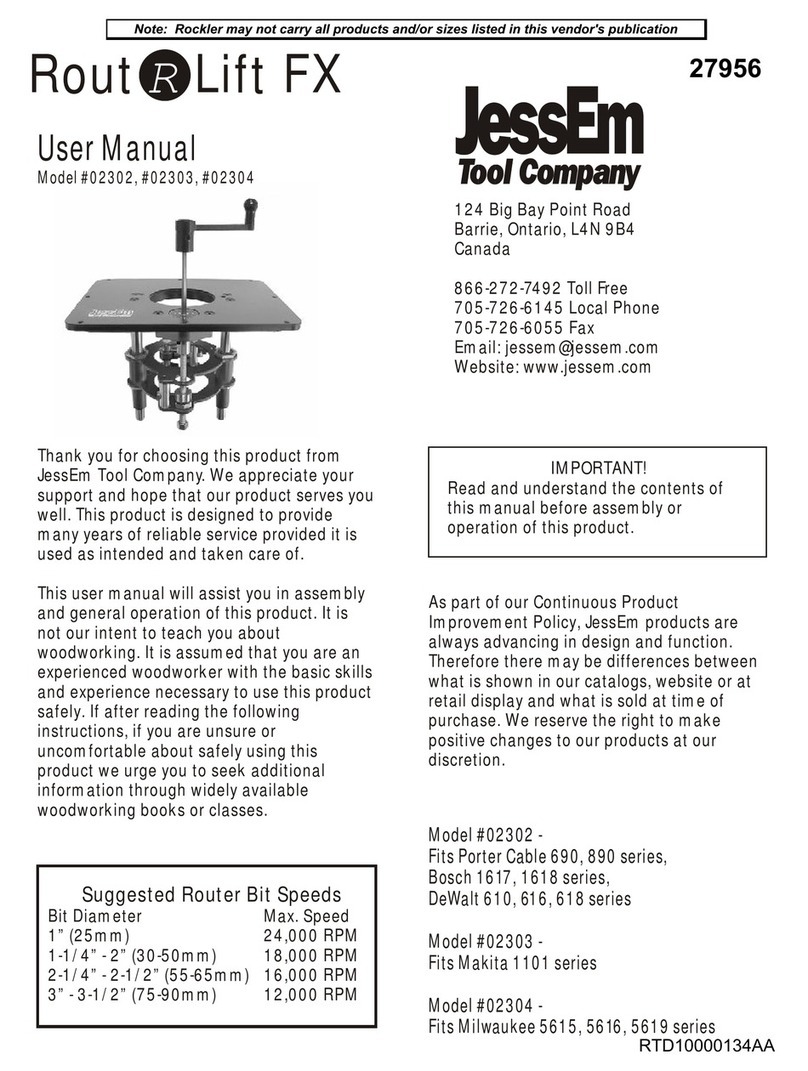 JessEm Rout Lift FX 02302 User manual