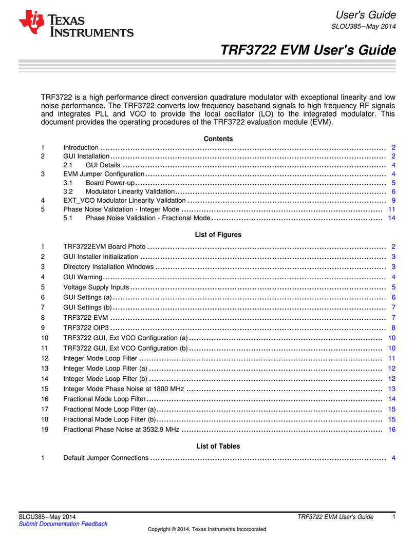 Texas Instruments TRF3722 EVM User manual